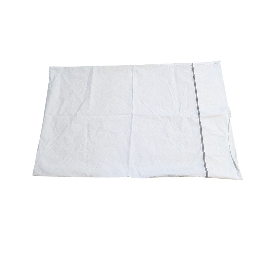 Yves Delorme Standard Sham White Grey Stripe Cotton Quiet Luxury Old Money - Picture 3 of 8